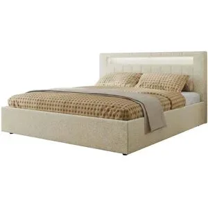 Höffner Polsterbett mit Bettkasten Gold 5 Classic ¦ creme ¦ Maße (cm): B: 208 H: 103