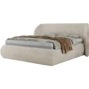 Höffner Polsterbett mit Bettkasten Caela Classic ¦ beige ¦ Maße (cm): B: 185 H: 110
