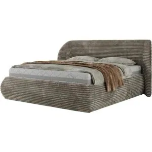Höffner Polsterbett mit Bettkasten Caela Classic ¦ braun ¦ Maße (cm): B: 185 H: 110