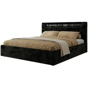 Höffner Polsterbett mit Bettkasten Gold 5 Classic ¦ schwarz ¦ Maße (cm): B: 168 H: 103
