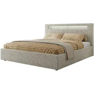 Höffner Polsterbett mit Bettkasten Gold 5 Classic ¦ grau ¦ Maße (cm): B: 208 H: 103