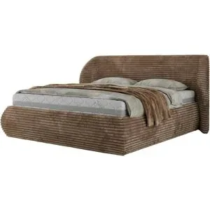 Höffner Polsterbett mit Bettkasten Caela Classic ¦ braun ¦ Maße (cm): B: 205 H: 110