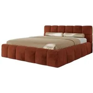 Höffner Polsterbett mit Bettkasten Nira Classic ¦ orange ¦ Maße (cm): B: 186 H: 92