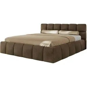 Höffner Polsterbett mit Bettkasten Nira Classic ¦ braun ¦ Maße (cm): B: 206 H: 92