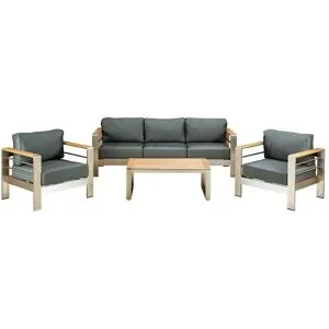 a casa mia Lounge-Set 4-teilig New York ¦ grau