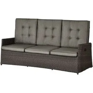 a casa mia Garten-Sofa  3-Sitzer  Padua ¦ grau ¦ Maße (cm): B: 211 H: 106 T: