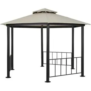 Höffner Pavillon  Verona ¦ schwarz ¦ Maße (cm): H: 265  Ø: 350