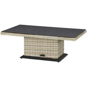 a casa mia Polyrattan-Tisch höhenverstellbar Sylt ¦ creme ¦ Maße (cm): B: 75 H: