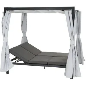 Siena Garden Loungebett  Waikiki ¦ grau ¦ Maße (cm): B: 150 H: 200