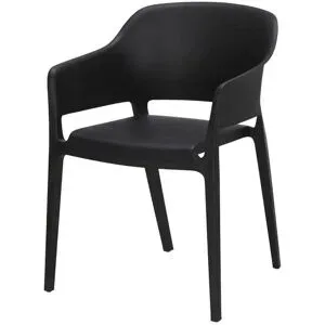 Höffner Stapelstuhl  Lacona ¦ schwarz ¦ Maße (cm): B: 55 H: 77,5 T: 54.5