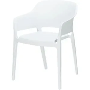 Höffner Stapelstuhl  Lacona ¦ weiß ¦ Maße (cm): B: 55 H: 77,5 T: 54.5