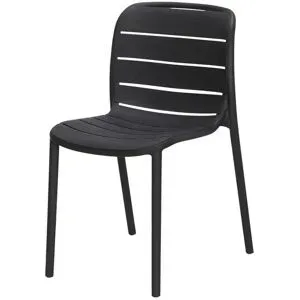 Höffner Stapelstuhl  Cervo ¦ schwarz ¦ Maße (cm): B: 43 H: 80,5 T: 56.5