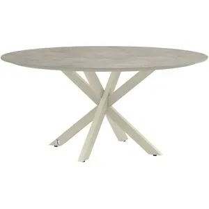 JOOP! Tischplatte  Cross Round ¦ creme ¦ Maße (cm): B: 159 H: 0,9