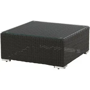 Höffner Loungetisch mit Glasplatte Casablanca ¦ grau ¦ Maße (cm): B: 73 H: 31 T: 73.0