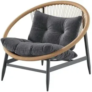 a casa mia Lounge-Sessel  Farum ¦ grau ¦ Maße (cm): B: 91 H: 79 T: 78.0
