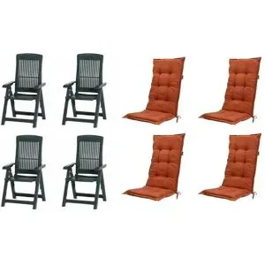 Siena Garden Gartensessel 8er-Set  Tampa ¦ grün ¦ Maße (cm): B: 61 H: 109
