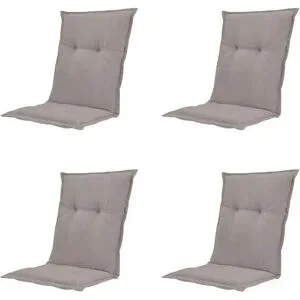 Höffner Auflage niedrig 4er-Set  Basic ¦ braun ¦ Maße (cm): B: 50 H: 6