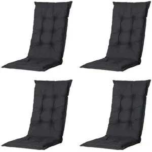 Höffner Auflage hoch 4er-Set  Basic ¦ schwarz ¦ Maße (cm): B: 50 H: 2