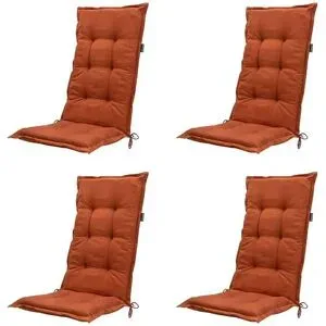 Höffner Auflage hoch 4er-Set  Basic ¦ orange ¦ Maße (cm): B: 50 H: 6