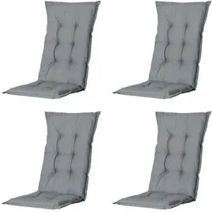 Höffner Auflage hoch 4er-Set  Basic ¦ grau ¦ Maße (cm): B: 50 H: 6