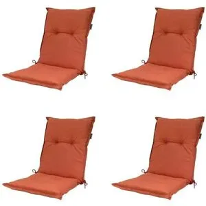 Höffner Auflage niedrig 4er-Set  Basic ¦ orange ¦ Maße (cm): B: 50 H: 6