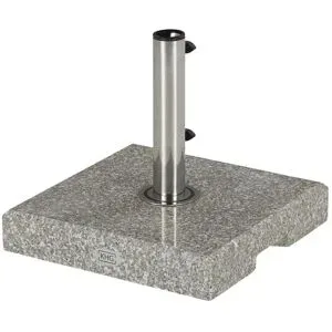 KHG Sonnenschirmständer aus Grantit Granito ¦ grau ¦ Maße (cm): B: 38 H: 35 T: