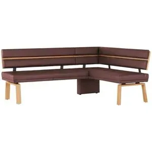 Höffner Eckbank Leder Canto III ¦ rot ¦ Maße (cm): B: 203 H: 88 T: 157.0