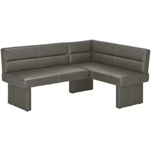 Höffner Eckbank Leder Canto II ¦ grau ¦ Maße (cm): B: 180 H: 85 T: 134.0