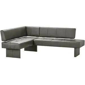 Höffner Eckbank Leder Spider 2 ¦ grau ¦ Maße (cm): B: 227 H: 88 T: 165.0