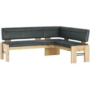 Höffner Eckbank massiv Floyd ¦ grau ¦ Maße (cm): B: 203 H: 90 T: 163.0