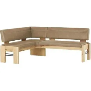 Höffner Eckbank massiv Floyd ¦ beige ¦ Maße (cm): B: 203 H: 90 T: 163.0