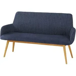 Woodford Polsterbank mit Kombi-Bezug Menda ¦ blau ¦ Maße (cm): B: 157 H: 90 T: