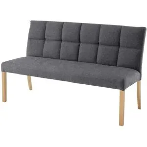 Woodford Esszimmerbank mit Steppung Dakota ¦ grau ¦ Maße (cm): B: 150 H: 89 T: