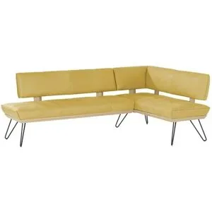 Koinor Eckbank Leder Dining System 4 ¦ gelb ¦ Maße (cm): B: 217 H: 88 T: 152.0