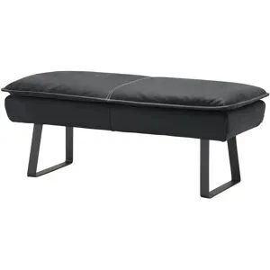 Koinor Hockerbank Leder Alino ¦ grau ¦ Maße (cm): B: 130 H: 51 T: 56.0