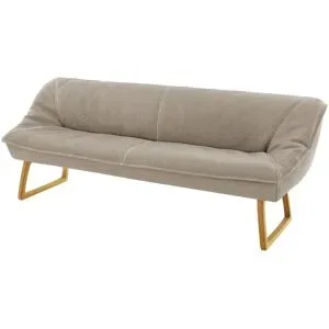 Koinor Polsterbank Leder Alino ¦ beige ¦ Maße (cm): B: 208 H: 89 T: 77.0