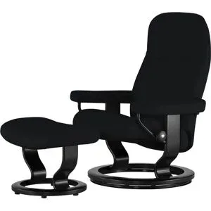 Stressless Relaxsessel mit Hocker Leder Consul ¦ schwarz