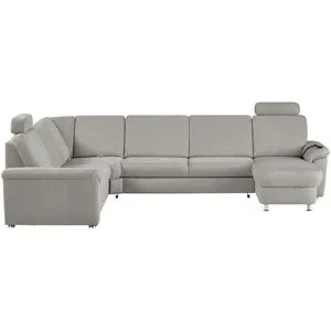 meinSofa Wohnlandschaft Mikrofaser Rita ¦ grau ¦ Maße (cm): H: 91