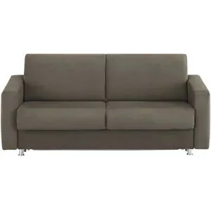 Höffner Schlafsofa aus Mikrofaser München ¦ braun