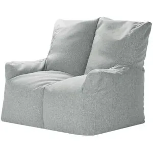 Höffner Sitzsack-Sofa  Fiete ¦ grau ¦ Maße (cm): B: 130 H: 95 T: 80.0