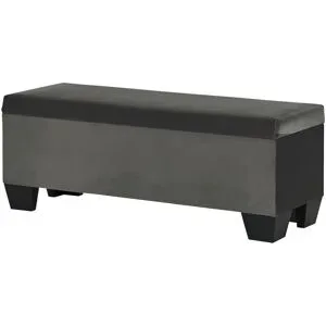 Bettbank mit Stauraum Boxi ¦ schwarz ¦ Maße (cm): B: 123 H: 47 T: 42.0