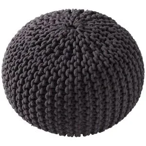 como Pouf  Strick ¦ grau ¦ Maße (cm): H: 38  Ø: 50