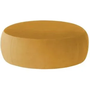 Höffner Samt Hocker  Amadi ¦ gelb ¦ Maße (cm): B: 105 H: 40