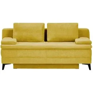 Höffner Schlafsofa Boxspring Ciri ¦ gelb ¦ Maße (cm): B: 200 H: 93 T: 107.0