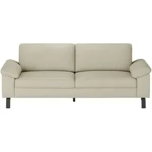 Max Schelling Ledersofa mit Winkelfüßen Maximum ¦ creme ¦ Maße (cm): B: 224 H: