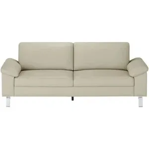 Max Schelling Ledersofa mit Winkelfüßen Maximum ¦ creme ¦ Maße (cm): B: 204 H: