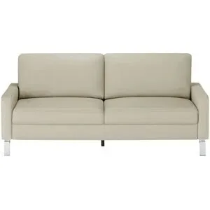 Max Schelling Ledersofa mit Winkelfüßen Maximum ¦ creme ¦ Maße (cm): B: 184 H: