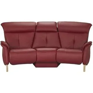 Himolla Einzelsofa Leder  4708 ¦ rot ¦ Maße (cm): B: 216 H: 97 T: 119.0