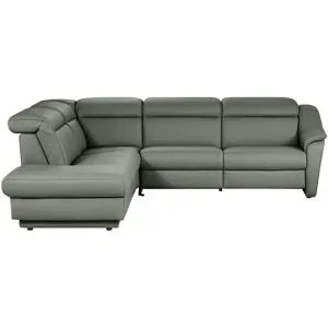 Himolla Ecksofa Leder  9707 ¦ grau ¦ Maße (cm): B: 275 H: 84 T: 245.0