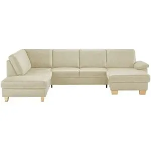 meinSofa Wohnlandschaft Kunstleder Samu ¦ creme ¦ Maße (cm): B: 316 H: 90 T: